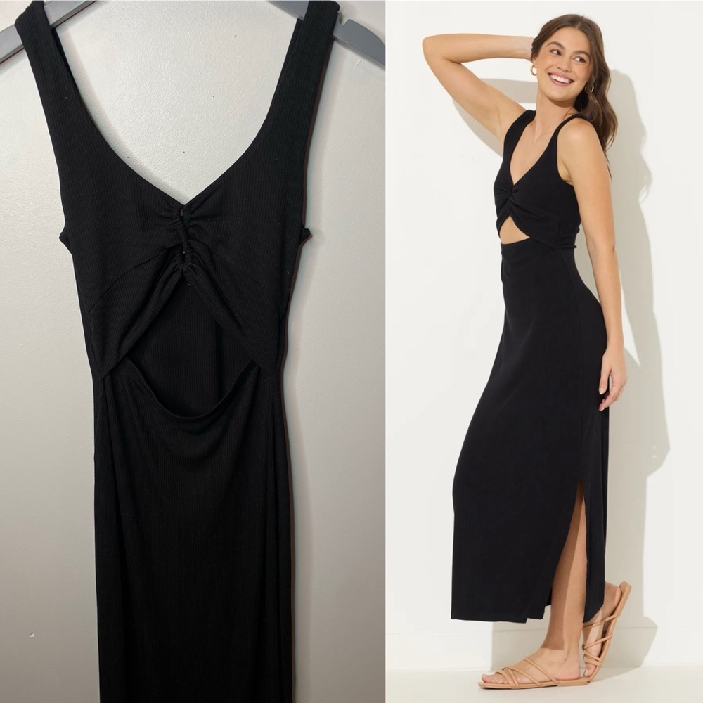NWT Ocean Drive Rib Knit Cut Out Maxi